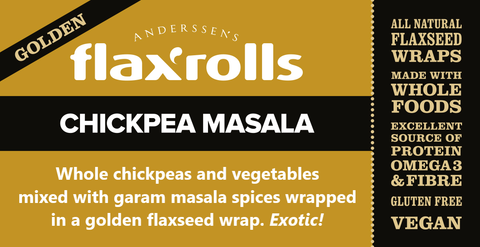 Chickpea Masala Golden FlaxRoll, Gluten-free, VEGAN