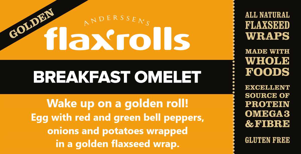 Breakfast Omelette Golden FlaxRoll, Gluten-free
