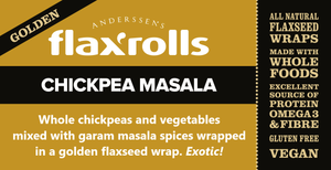 Chickpea Masala Golden FlaxRoll, Gluten-free, VEGAN (Case of 30)