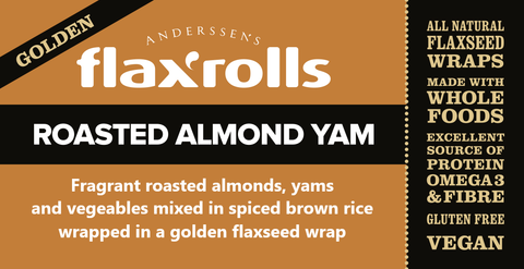 Roasted Almond Yam Golden FlaxRoll, Gluten-free, VEGAN (Case of 20)